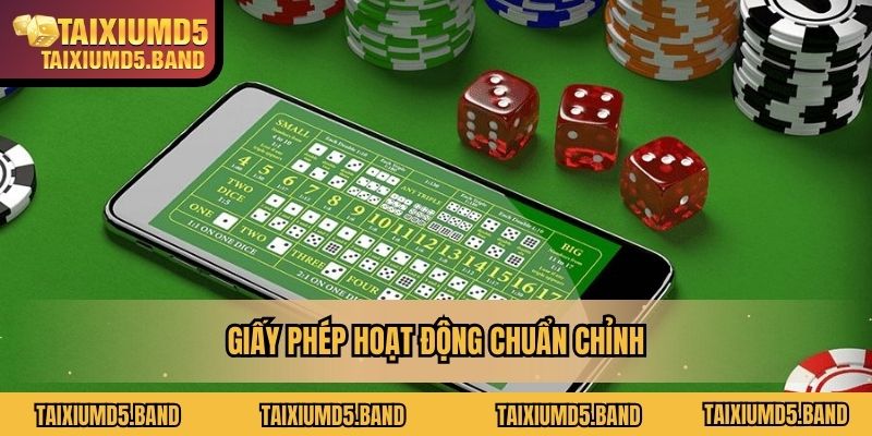 Giấy phép hoạt động chuẩn chỉnh
