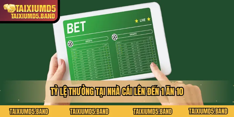 Tỷ lệ thưởng tại nhà cái lên đến 1 ăn 10